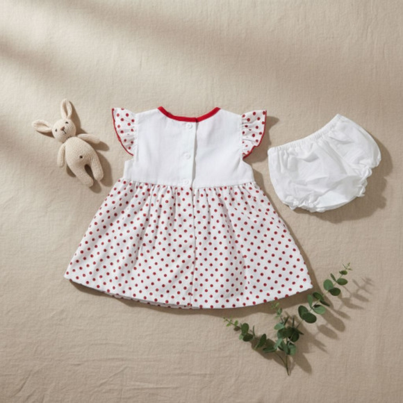 New Baby Girl Dress Set with matching headband underwear size 3 to 6 months - Picture 3 of 3